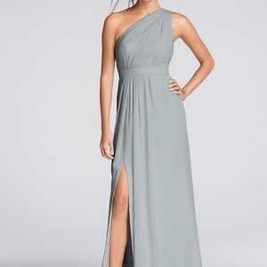 David’s Bridal Mystic Gray Bridesmaid Dress